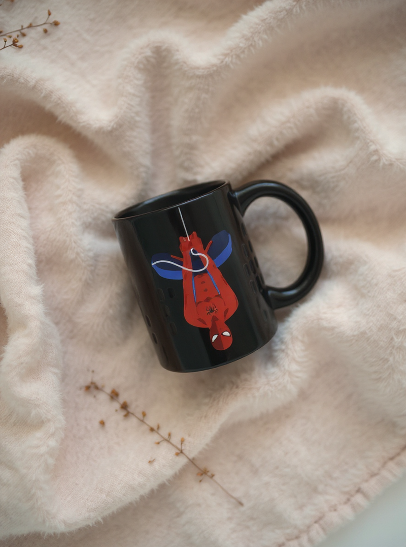 Spider-Man Black Ceramic Mug | Gift for Marvel Fans