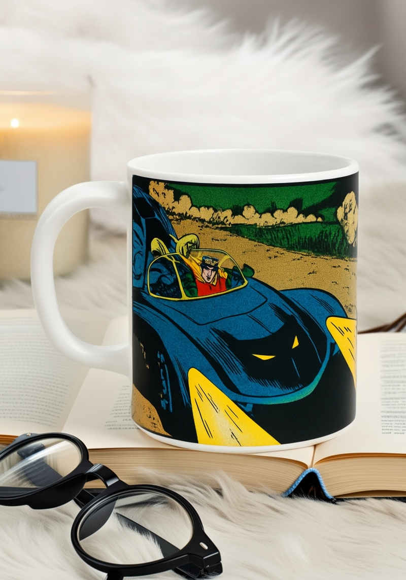 Batman Car Ceramic Mug | Gift for DC Fans