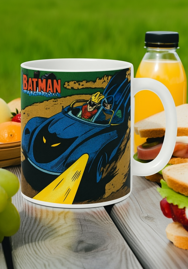 Batman Car Ceramic Mug | Gift for DC Fans