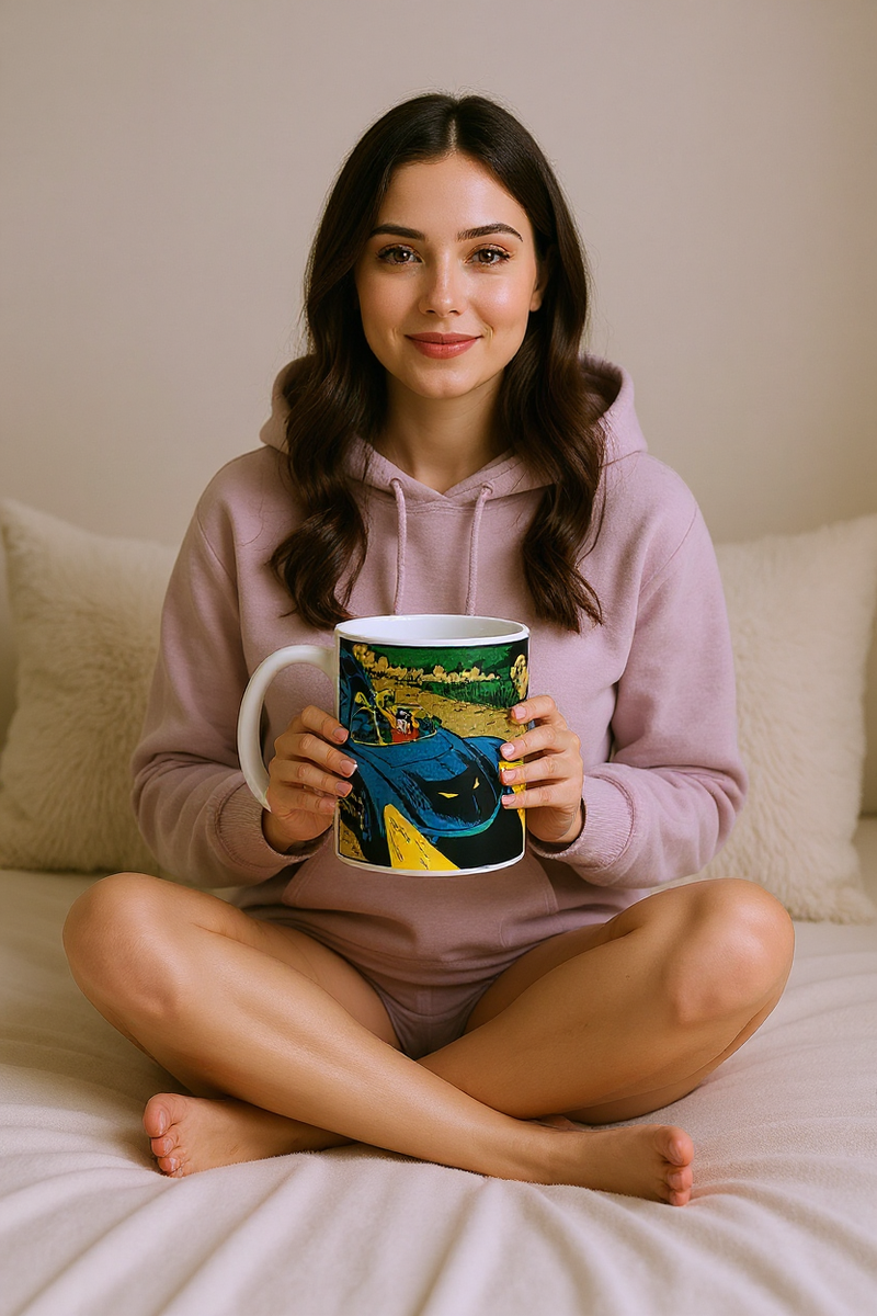 Batman Car Ceramic Mug | Gift for DC Fans