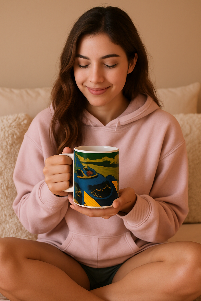 Batman Car Ceramic Mug | Gift for DC Fans