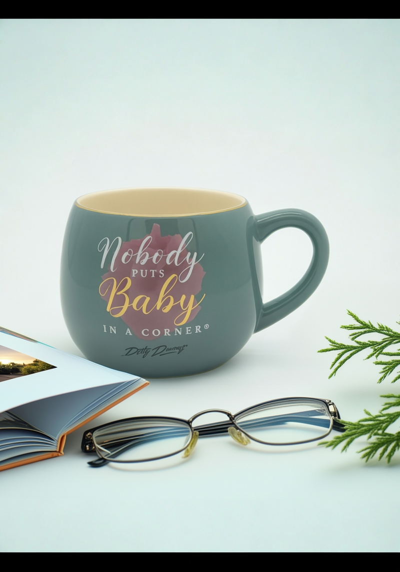 Nobody Puts Baby in the Corner’ Dirty Dancing Grey Ceramic Mug