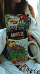 Marvel Comic White Ceramic Mug and Black Socks Gift Set | Gift for Marvel Fans&nbsp;