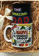 Marvel Comics Group Ceramic Mug &amp; Black Socks Set | Gift for Marvel Fans
