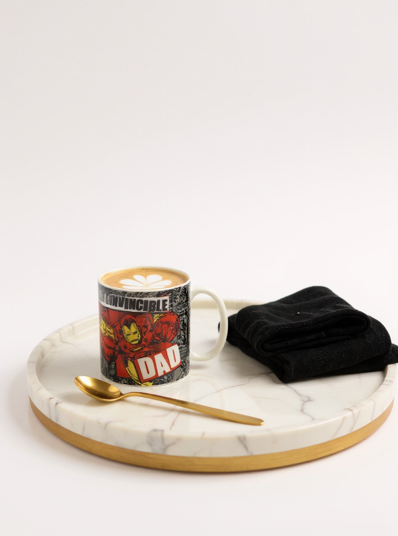 Invincible Dad Ceramic Mug &amp; Socks Set | Gift for Super Dads