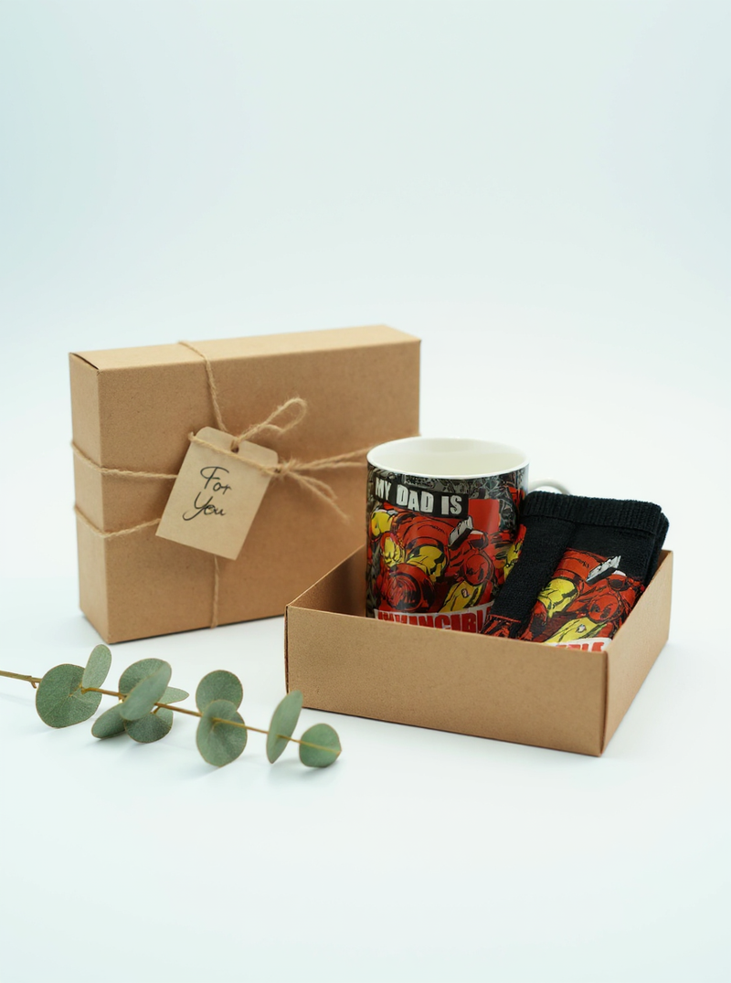 Invincible Dad Ceramic Mug &amp; Socks Set | Gift for Super Dads