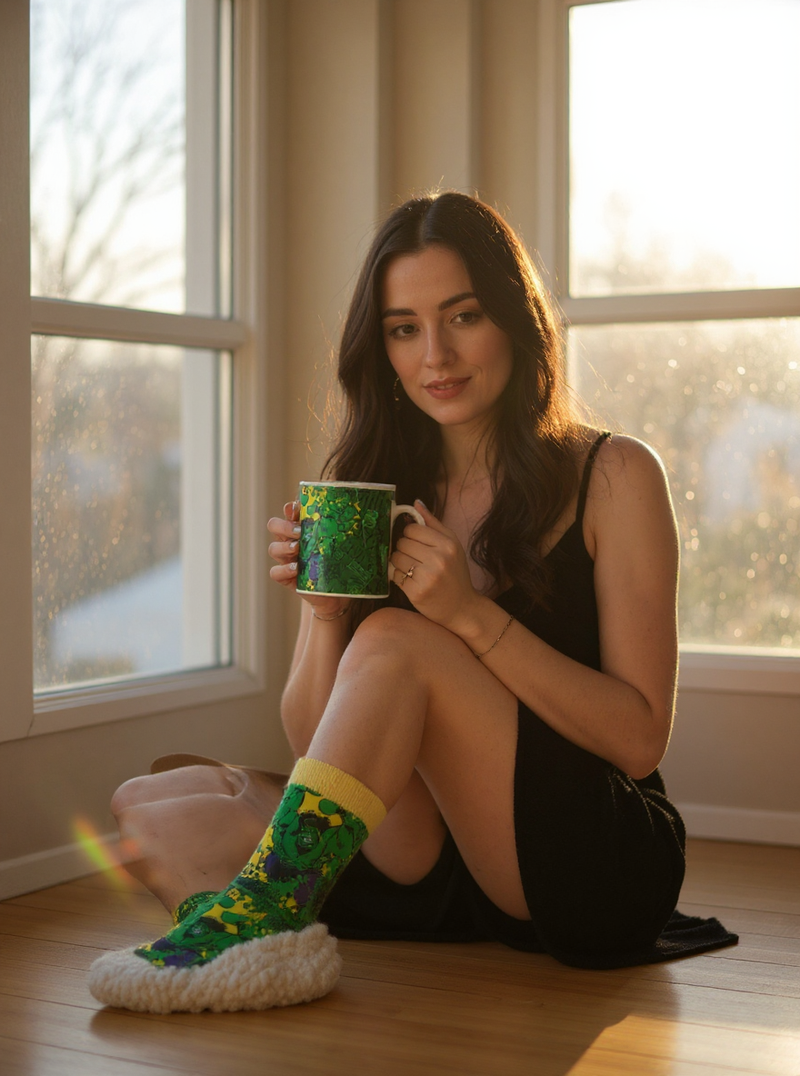 Hulk Power Ceramic Mug & Socks Set | Gift for Marvel Fans