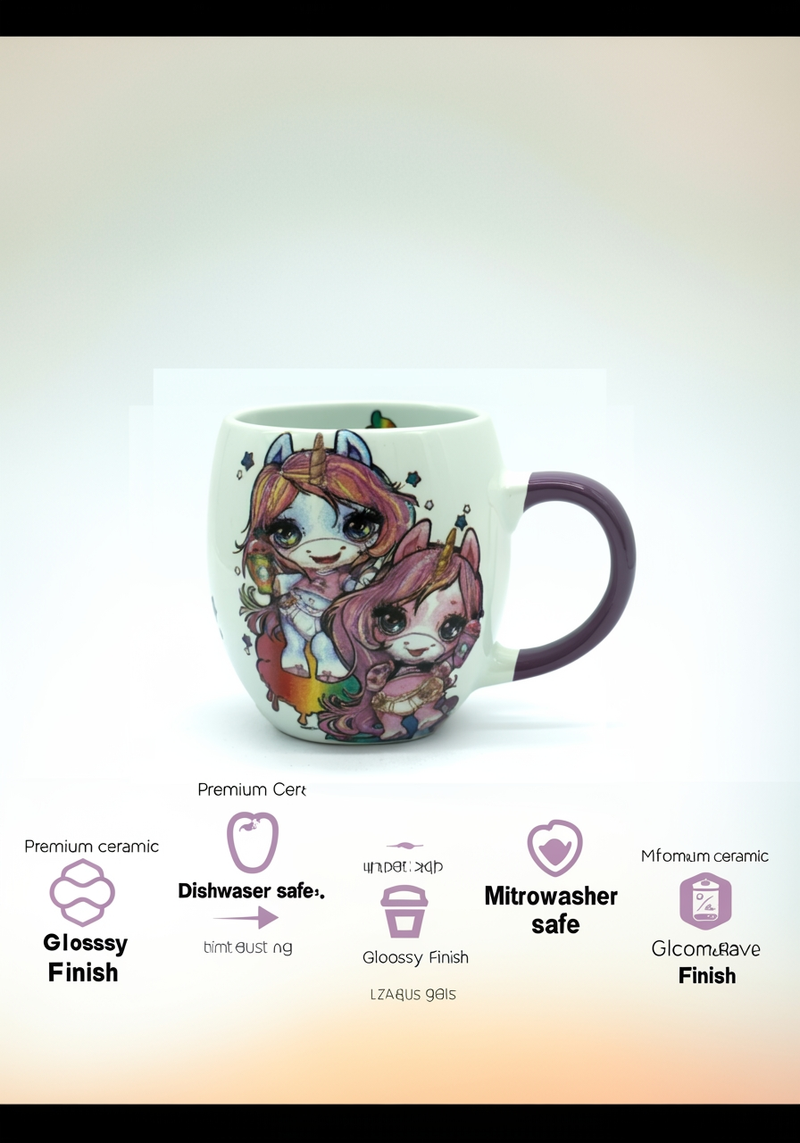 Enchanted Rainbow Off-white Ceramic Mug | Gifts for kids&nbsp;