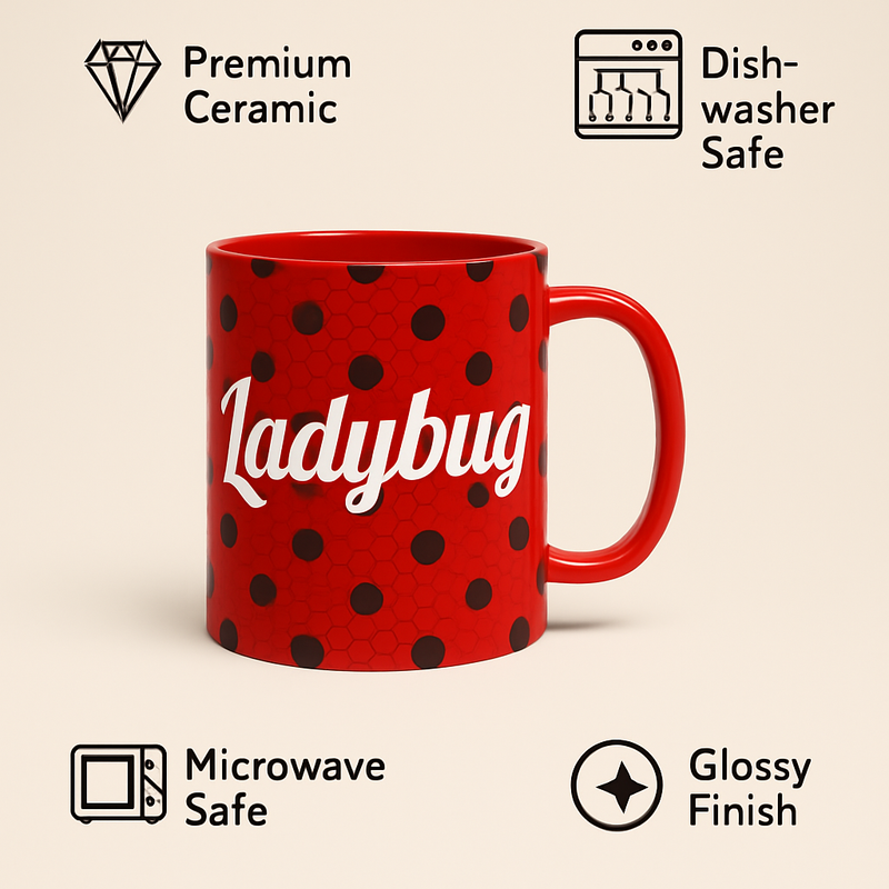 Ladybug Delight Ceramic Mug