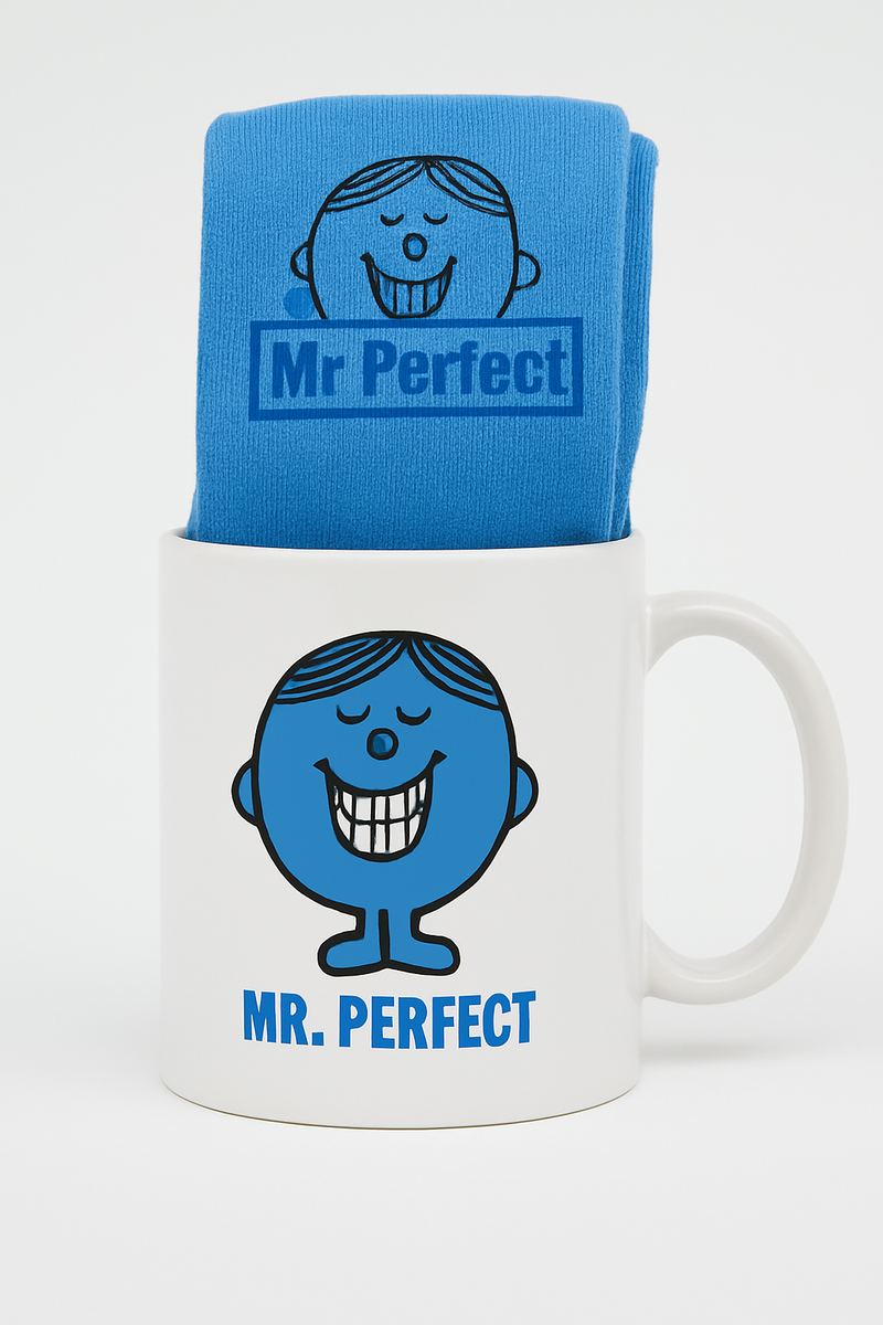 Little Miss Mr. Perfect Mug and Socks Set