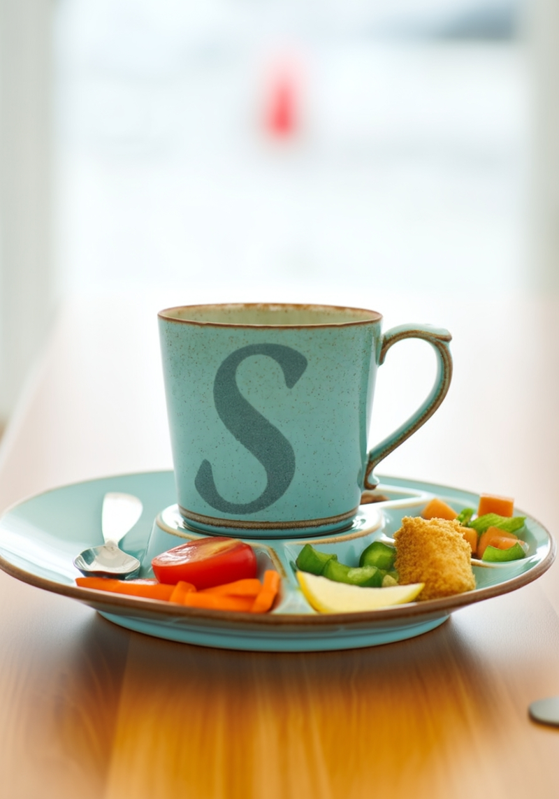 Turquoise "S" Serenity Mug