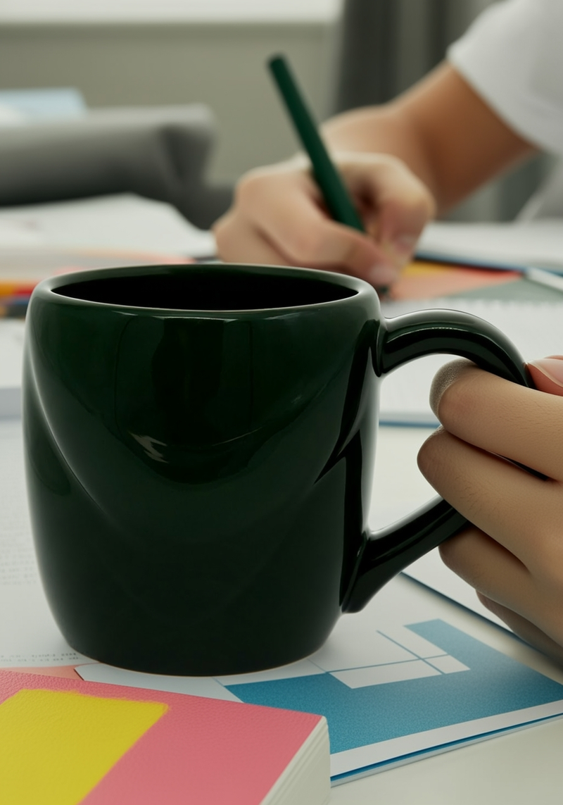 School Uniform Style Black Mug