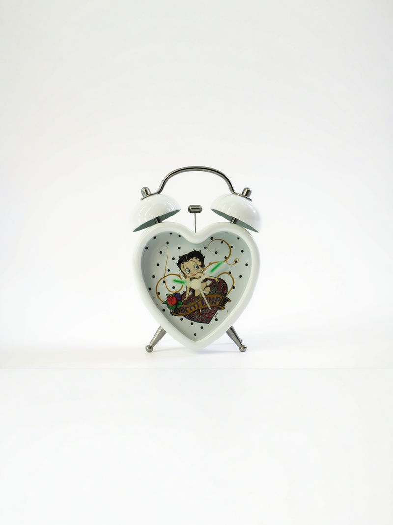 White Betty Boop Bell Alarm Clock