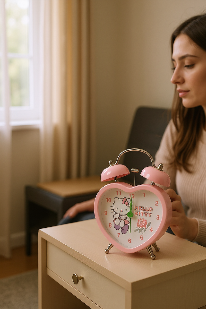 Hello Kitty Rose Bell Alarm Clock