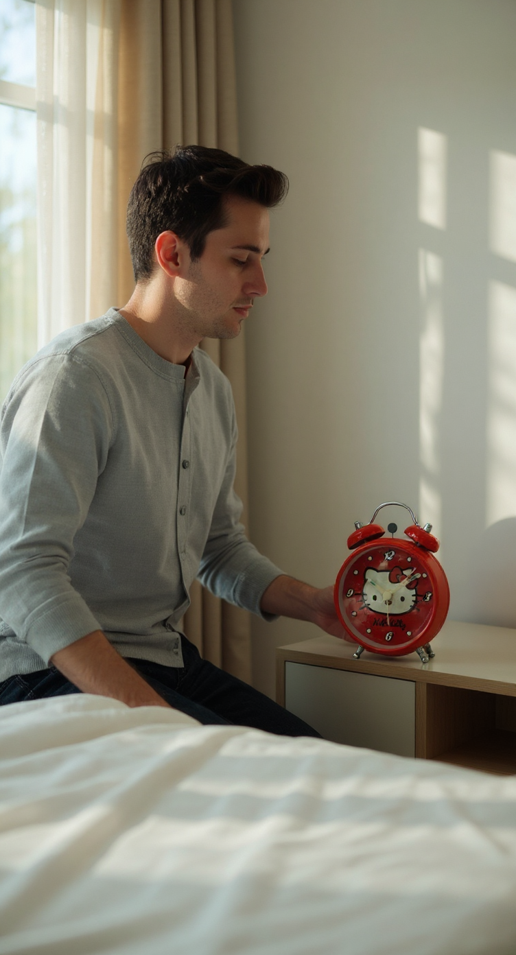Hello Kitty Floral Heart Clock