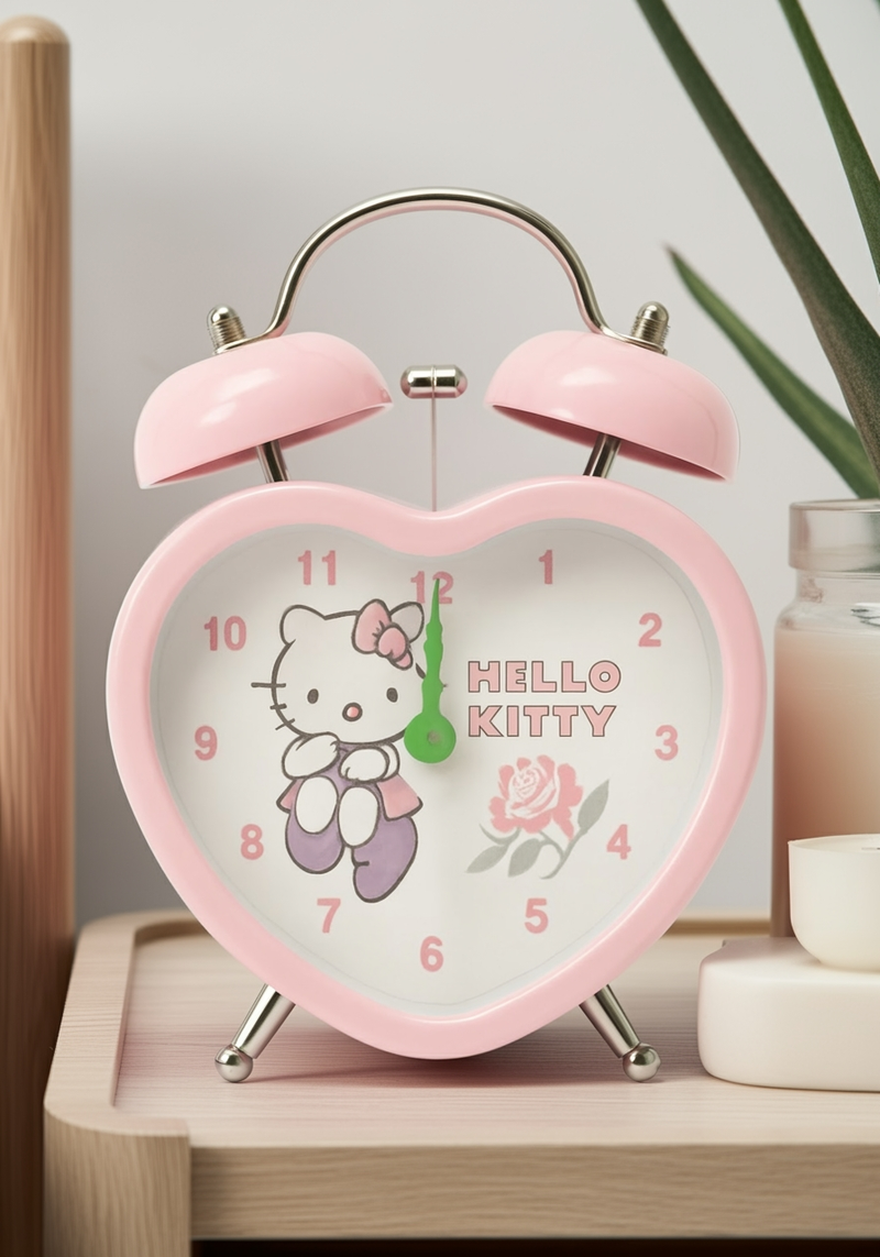 Hello Kitty Rose Bell Alarm Clock