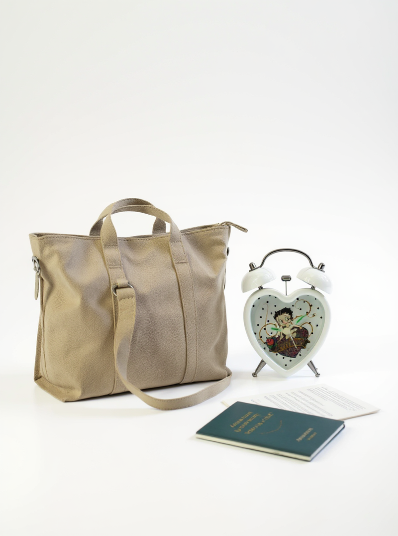 White Betty Boop Bell Alarm Clock