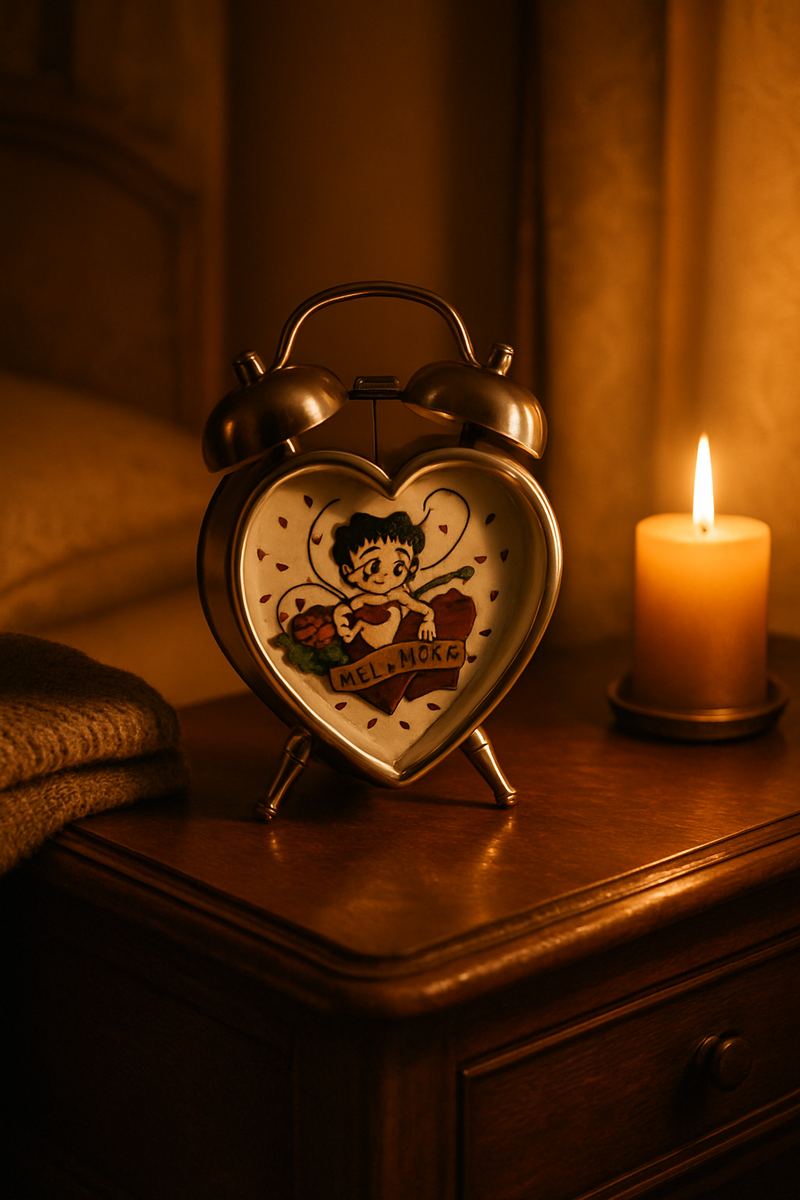 White Betty Boop Bell Alarm Clock