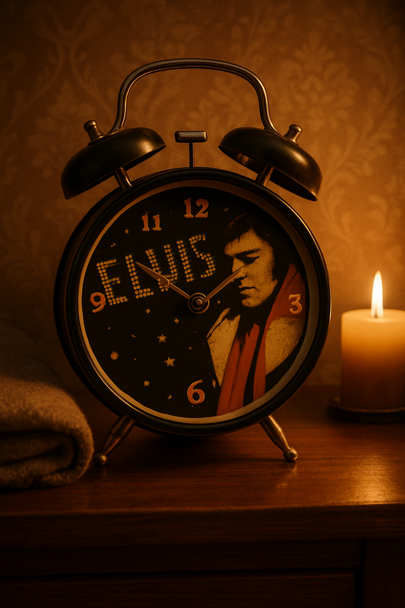 Elvis Presley Black Alarm Clock