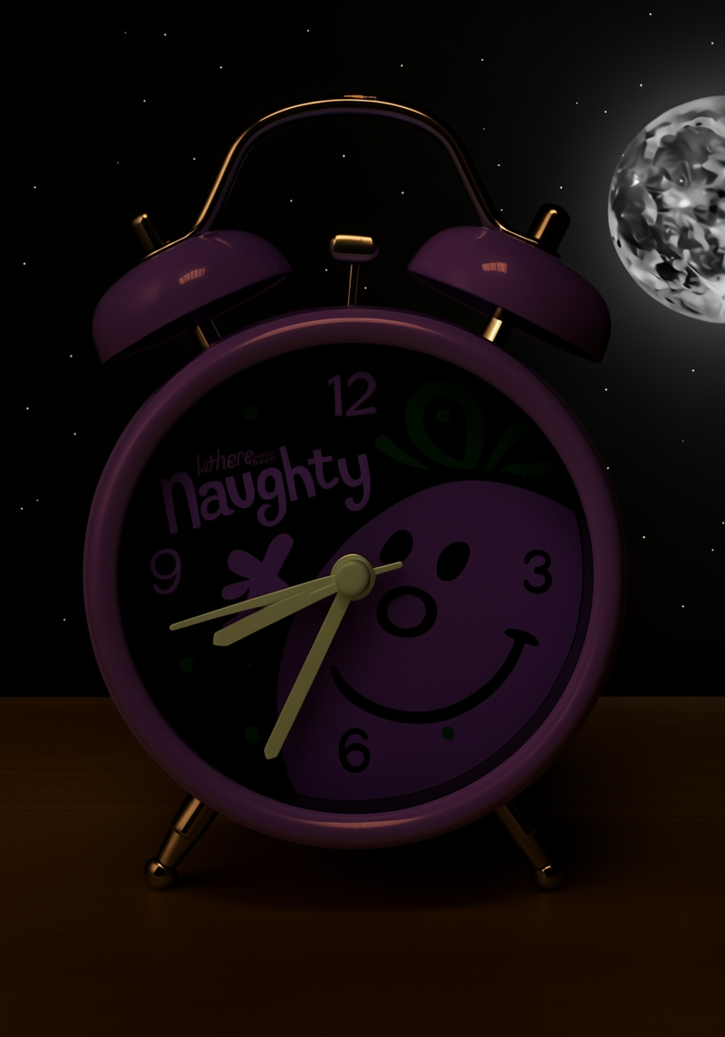 Little Miss Naughty Purple Alarm Clock | Gift for Roald Dahl Fans