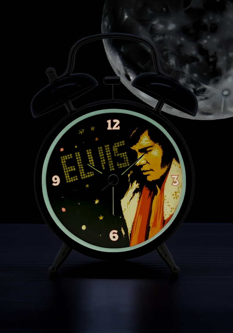 Elvis Presley Black Alarm Clock
