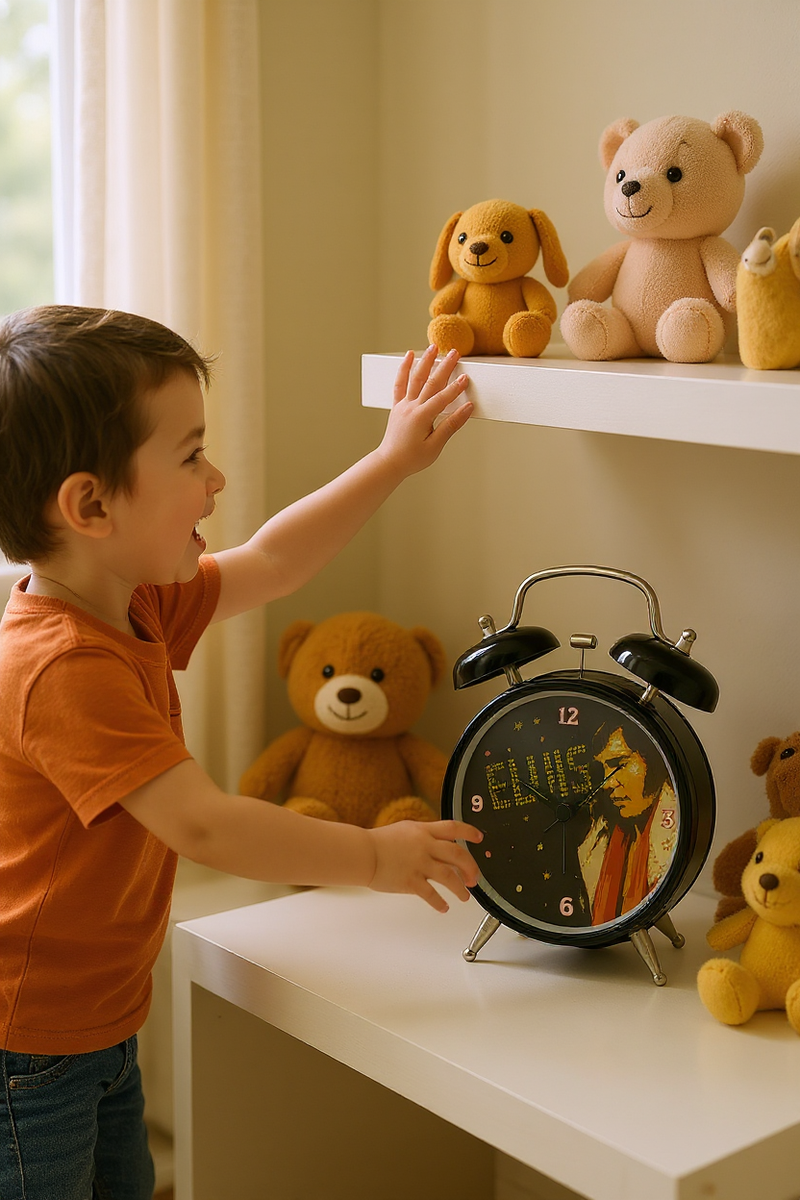 Elvis Presley Black Alarm Clock