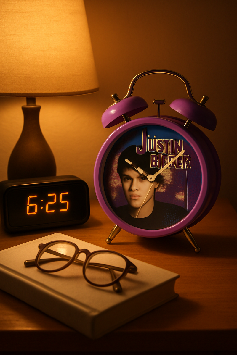 Justin Bieber Purple Pulse Alarm Clock