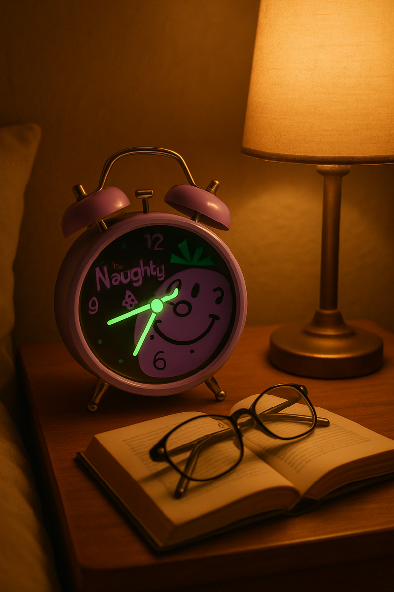 Little Miss Naughty Purple Alarm Clock | Gift for Roald Dahl Fans