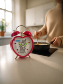Kawaii Teddy Cuddles Pink Alarm Clock | Gift for Cute Enthusiasts
