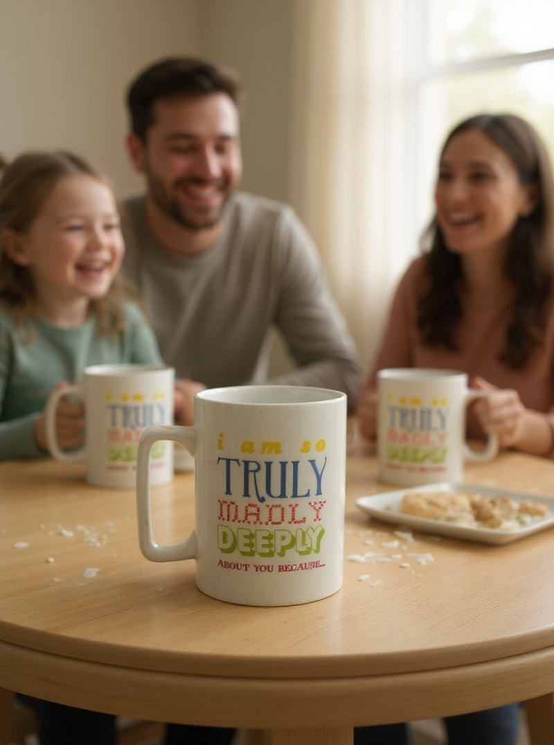 Truly Madly Deeply Love Ceramic Mug | Gift for Romantic Souls