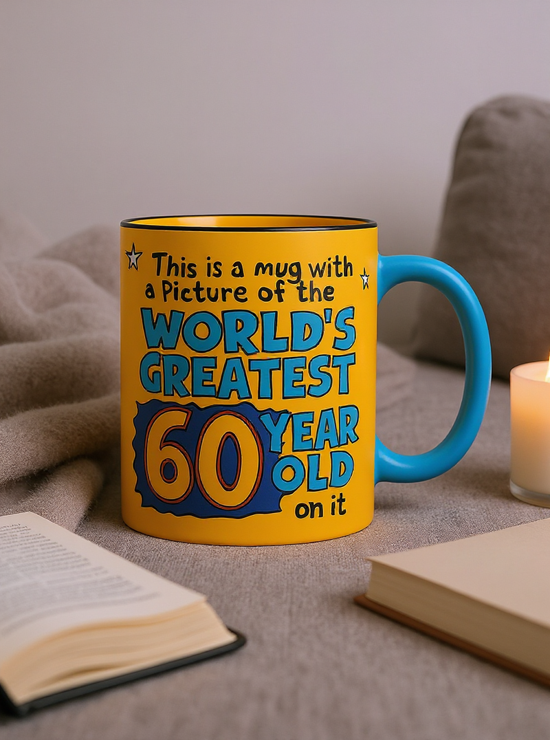 60th Birthday Milestone Custom Photo Ceramic Mug | Gift for Celebrants