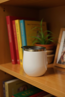 White Elegance Stemless Tumbler | Perfect for Travelling