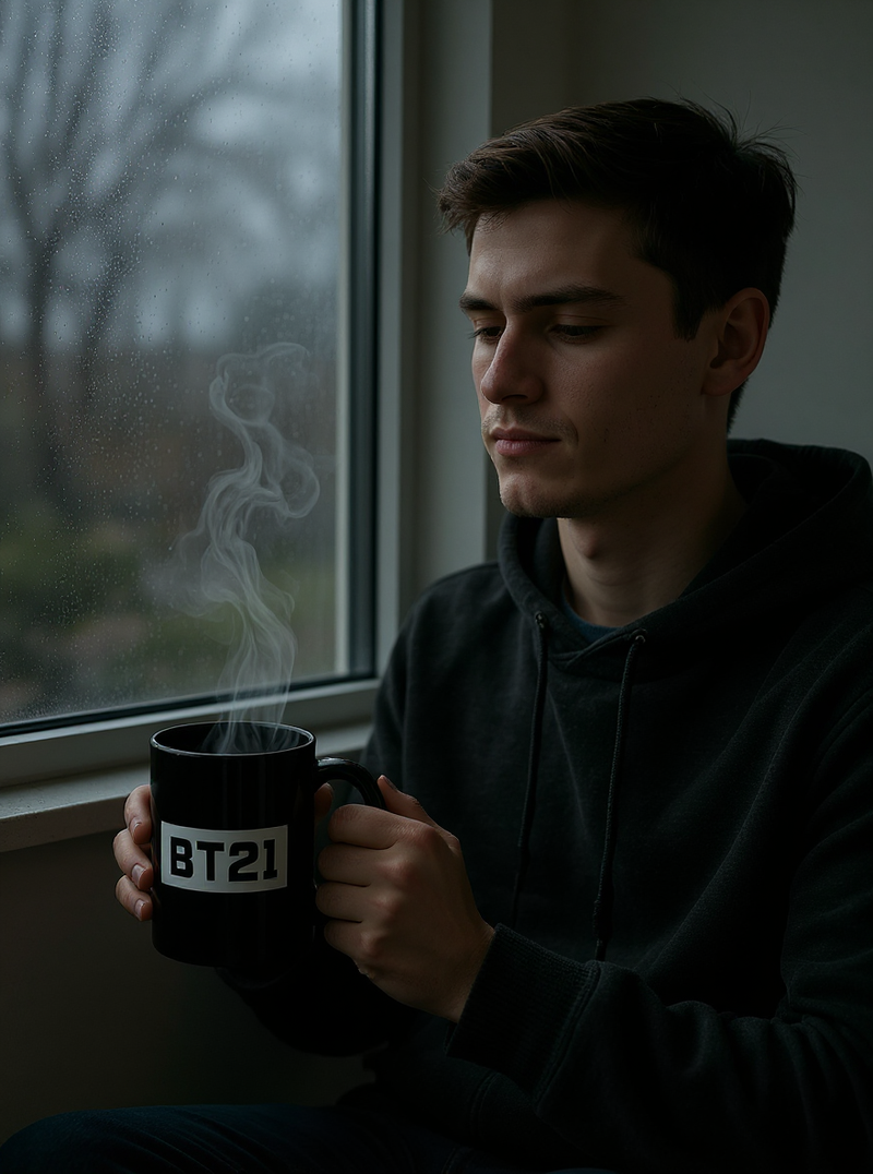 BT21 Black Logo Chic Mug