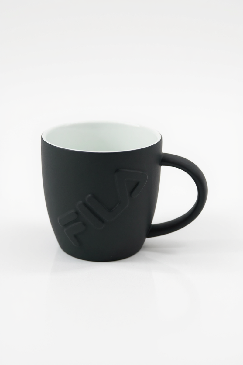 Fila Embossed Black Matte Strength Mug