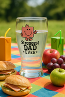 Little Miss Strongest Dad Ever Glass | Gift for Dads&nbsp;