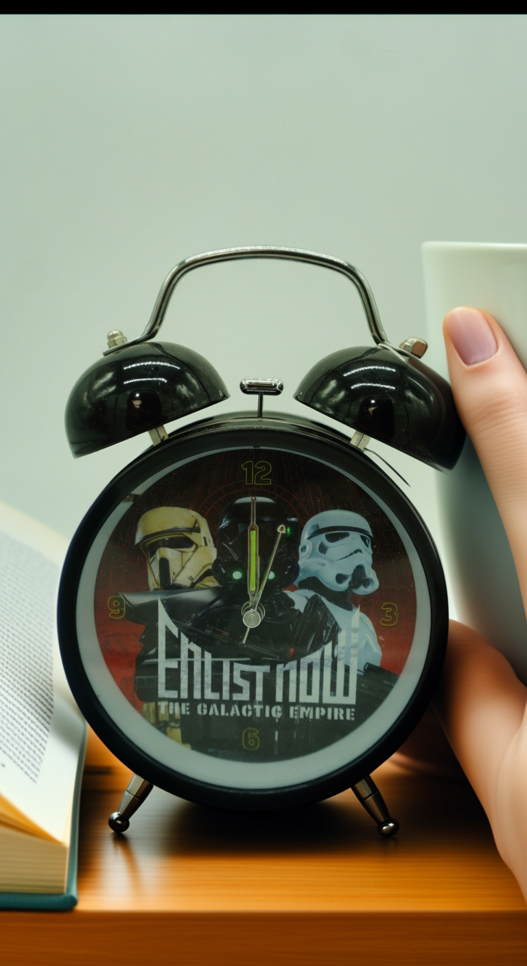 Star Wars Obsidian Alert Alarm Clock | Gift for Star Wars Fans