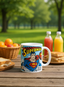 Superman Comic White Ceramic Mug | Gift for DC Fans