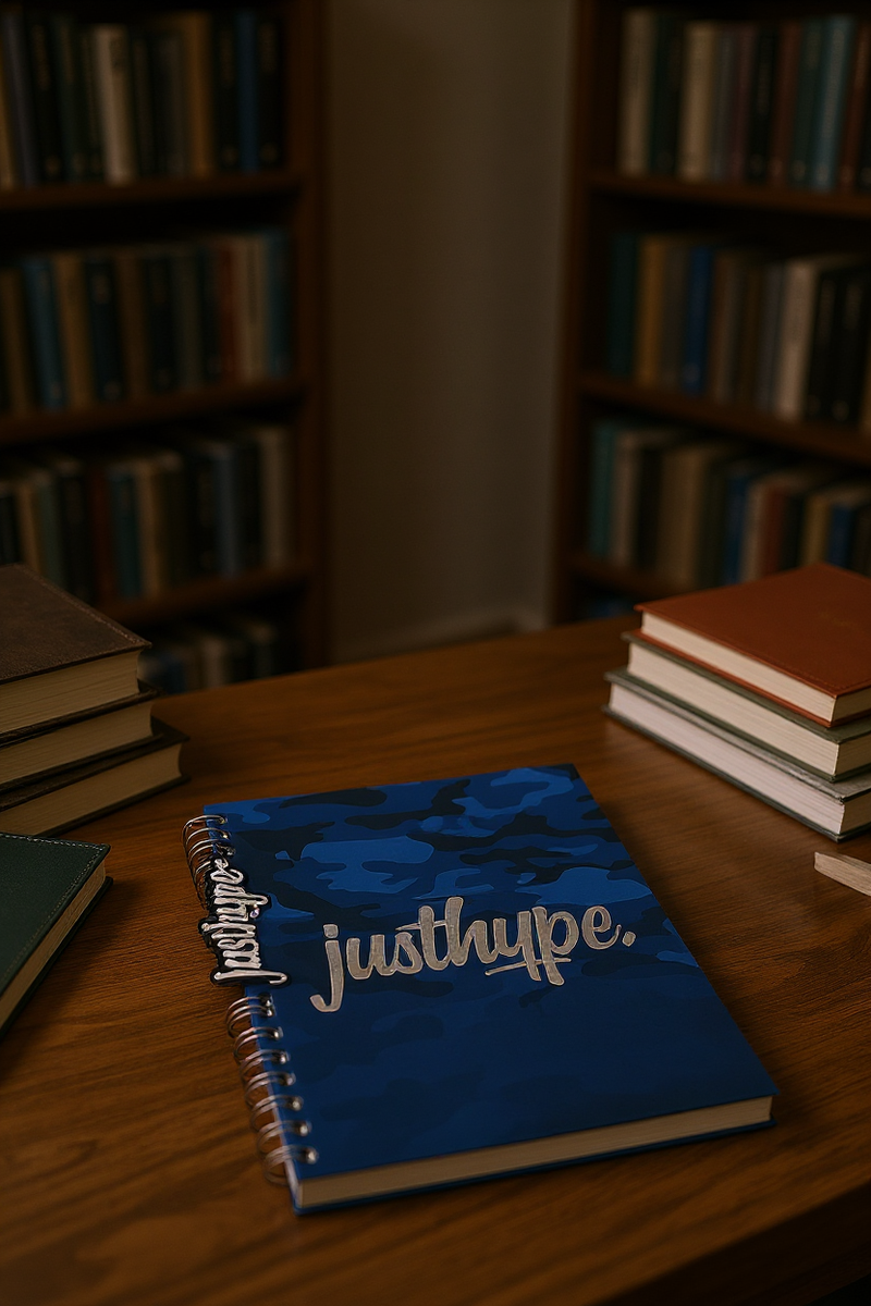 Just Hype Navy Blue Sleek Notebook