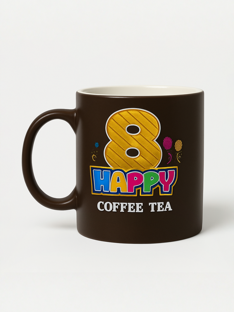 Golden 8 Celebration Mug | Perfect for 8th Celebrations
