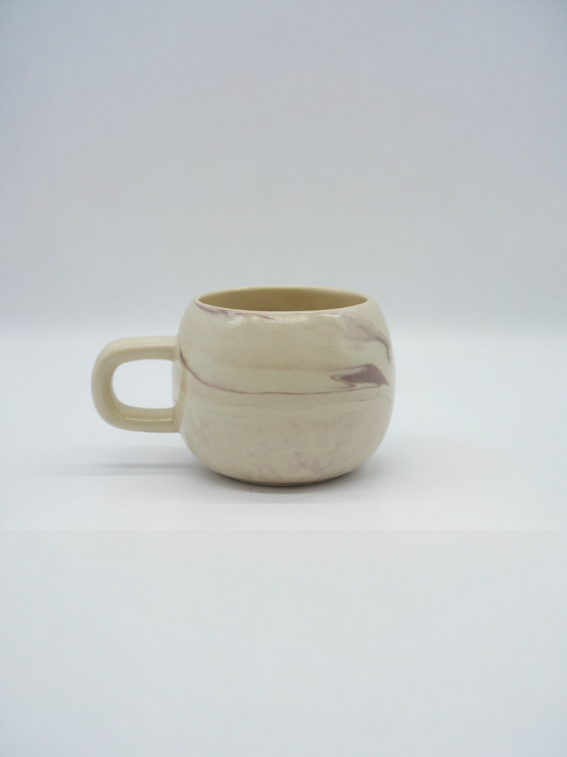 Marbled Beige Serenity Coffee Cup | Gift for Coffee Lovers