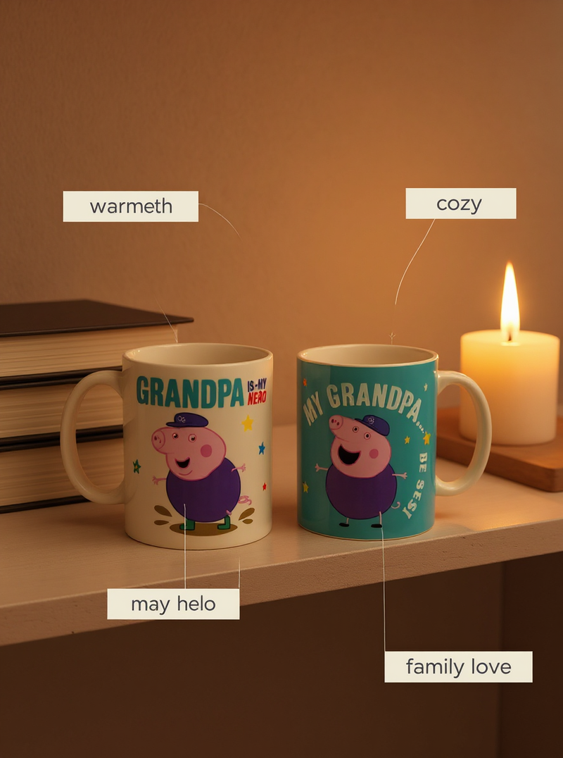 Peppa Pig Grandpa’s Mug Set