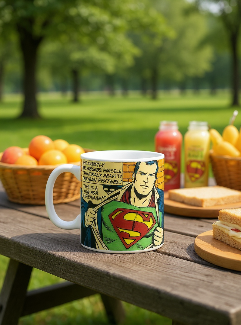 DC Superman Comic Ceramic Mug | Gift for DC Fans&nbsp;