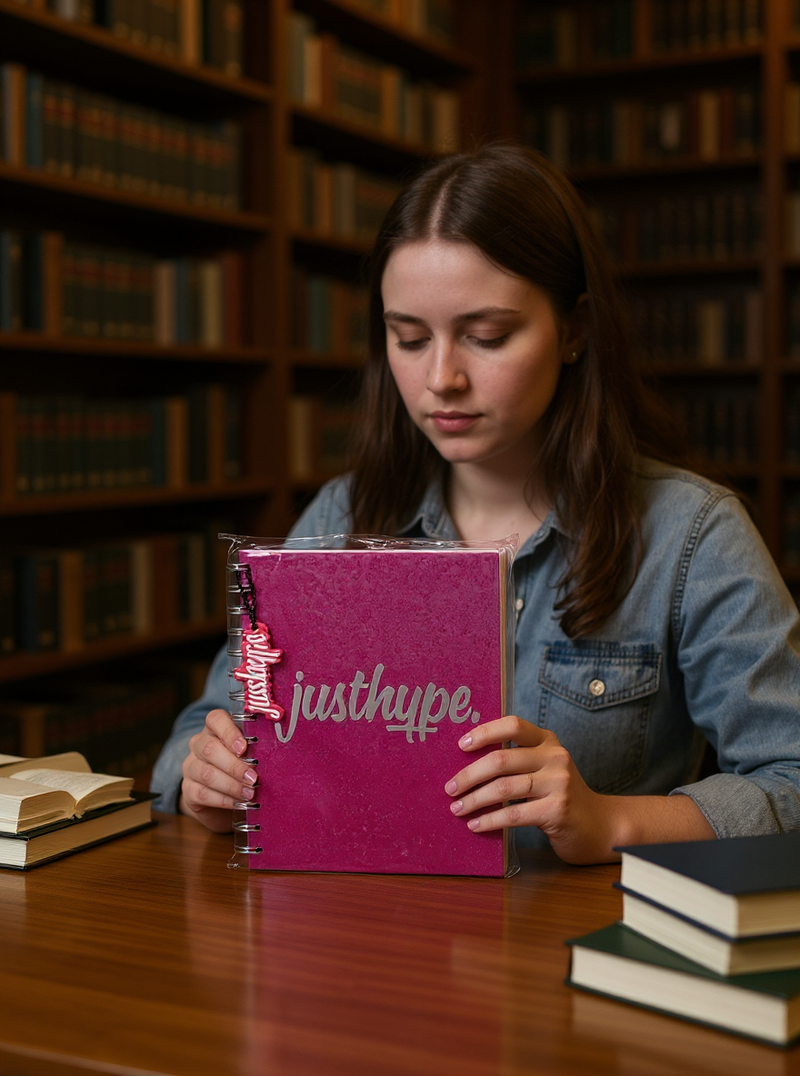 Just Hype Pink Sleek Notebook