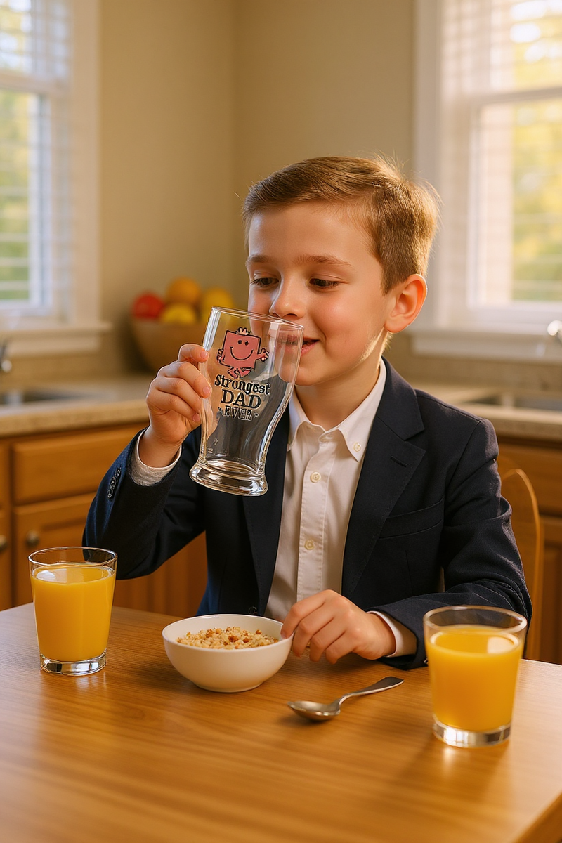 Little Miss Strongest Dad Ever Glass | Gift for Dads&nbsp;