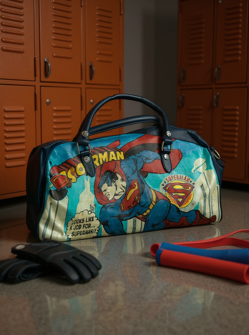 Superman Duffle Bag | 24L Polyester with Adjustable Strap