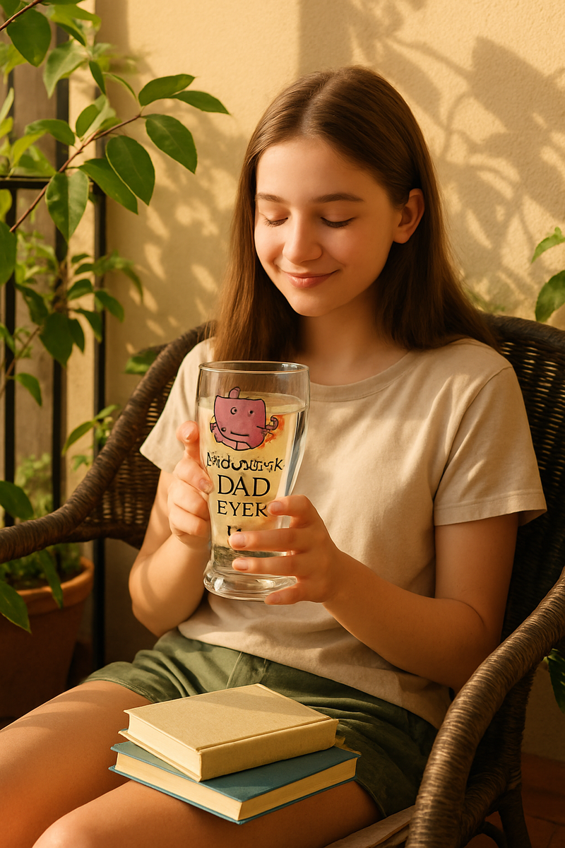 Little Miss Strongest Dad Ever Glass | Gift for Dads&nbsp;