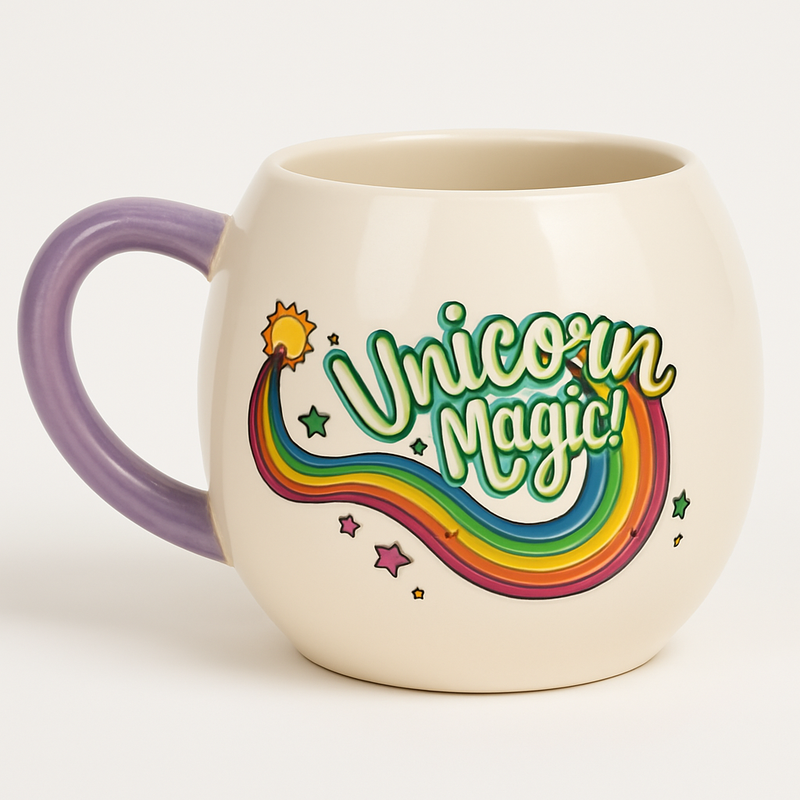 Enchanted Rainbow Off-white Ceramic Mug | Gifts for kids&nbsp;