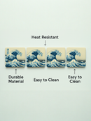 Hokusai's Wave Artistic Coaster Set