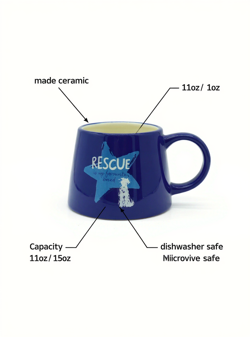 Rescue is My Favorite Breed Heroic Ceramic Mug