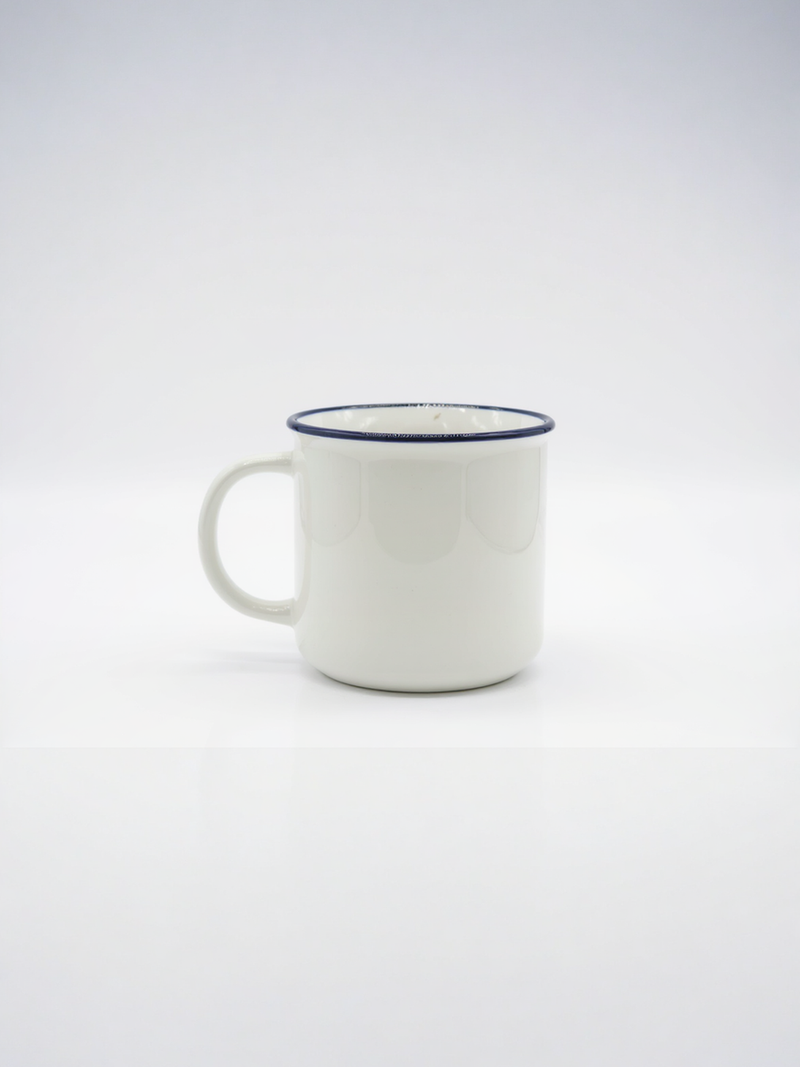 White Harmony Cartoon Man Ceramic Mug | Gift for Culture Enthusiast